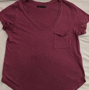 Abercrombie & Fitch Curved Hem Relaxed T Purple M
